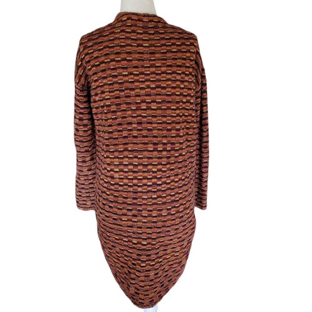 alice + olivia | Cashmere Wool Blend Rustic Multicolor Open Cardigan Small - Picture 5 of 8
